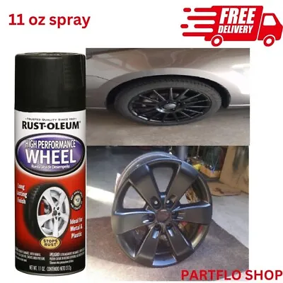 Wheel Coating Spray Paint Car Trucks Metallic Matt Black Rims Stop Rust Durable • $14.99