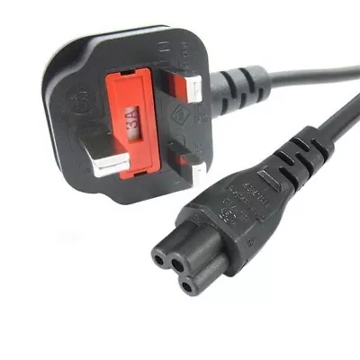 Laptop Power Cord Startech.com 3 Pin Uk To C5 Cloverleaf Cable New • £9.95