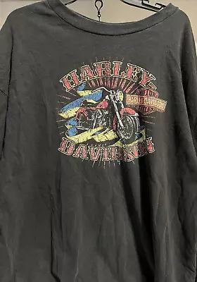 Harley Davidson Black T-shirt Sz 3XL Powder Keg Mason Ohio • $14.99