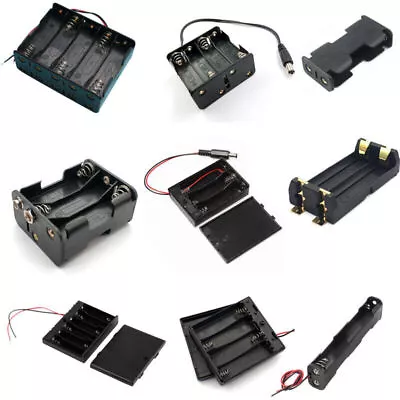 8 10 X AA Battery Holder Case Storage Box Open Enclosed Box/On Off Switch Wire • $2.59