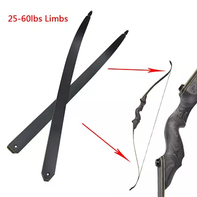 25-60Ibs Recurve Bow Limbs Takedown Right Left Hand Bamboo Core Archery Hunting • $66.73