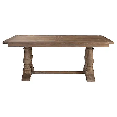 $2090 • Buy Rustic Pine Architectural Baluster Dining Room Table Farmhouse Cottage Wood