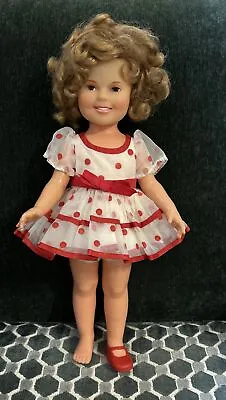 Vintage Ideal 1972 Shirley Temple 16  Doll With Original Red Polka Dot Dress • $8.99