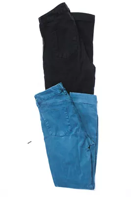 J Brand Women's Mid Rise Cropped Skinny Jeans Black Blue Size 26 27 Lot 2 • $34.01