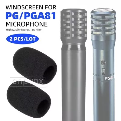 For SHURE PG81 PGA81 Microphone Sponge Windscreen Pop Filter Foam Windshield • $10.98