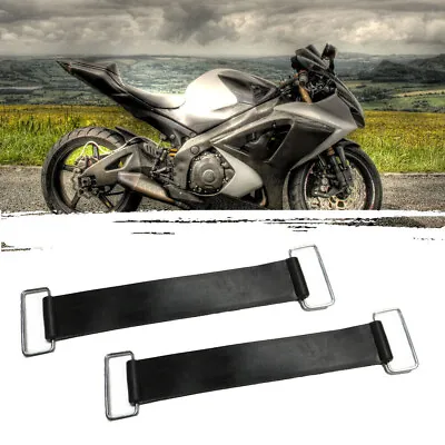 2Pcs Universal Motorcycle Rubber Battery Strap Fixed Holder Elastic Belt Parts • $4.04