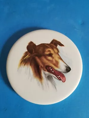 Vintage H&r Johnson 3 1/2   A Dog Collectible Round Tile.free Shipping.*c2 • $16.19
