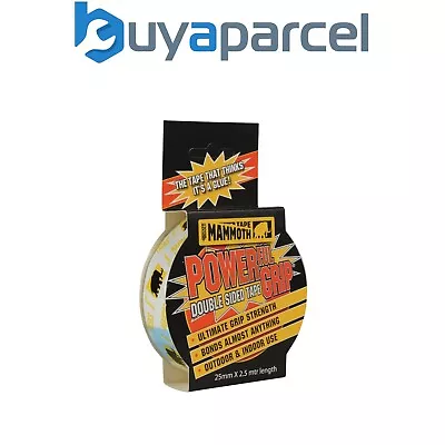 Everbuild 25mm Mammoth Powerfull Grip Double Sided Tape Extra Strong 2.5m Long • £5.25