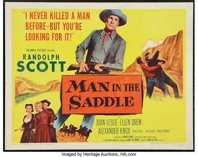 Man In The Saddle Starring Randolph Scott John Russell Ellen Drew • £3.50