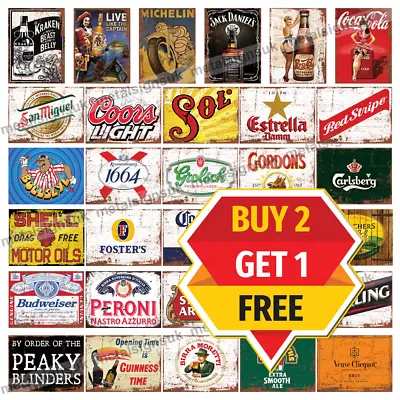 £7.95 • Buy Metal Signs Vintage Retro Pub Home Bar Man Cave Garage Shed Poster Beer Tin Sign