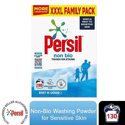 Persil Non-Bio Washing Powder For Gentle Next To Sensitive Skin-130 Washes 6.5Kg • £20.99