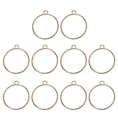 £3.40 • Buy 10 Pcs Round Pendant Blank Frame Resin Bezel Blanks Trays For DIY Jewelry Making