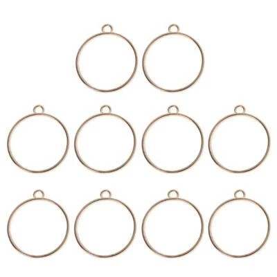 £3.40 • Buy 10 Pcs Round Pendant Blank Frame Resin Bezel Blanks Trays For DIY Jewelry Making