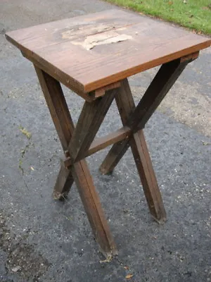 Arts & Crafts Mission Oak Lamp Table * AS IS • $50