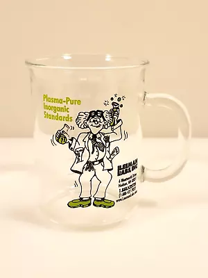 LEEMAN LABS Glass 350 Ml Beaker Coffee Mug Cup W/ Chemist Character Vtg RARE! • $32.55