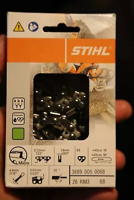 STIHL 18 Inch MS250 MS251 Factory Original Replacement Chain 68d .325 Pitch .063 • $24.75