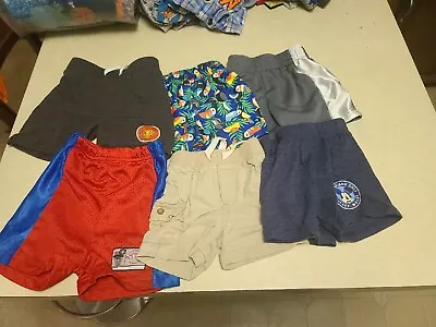 Boys Shorts Lot Of 6 12 Months Plaid Lion King Swim Trunks Cargo Mickey Mouse • $10