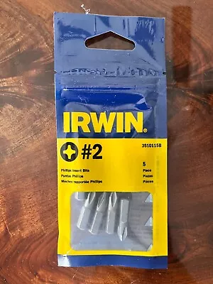 IRWIN #2 Phillips Insert Bits 1  /5-Piece 3510115B. • $6.99