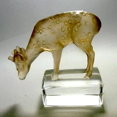 Antique 1929  R. Lalique Art Glass Sculpture   Daim  Statue Of A Deer FS • $630