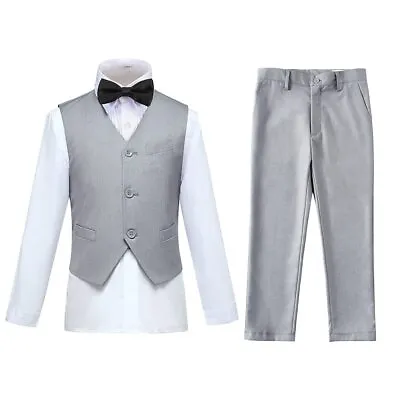 $44.99 • Buy Lycody Toddler Suits For Boys Kids Formal Tuxedo Suit Set With Dress Shirt Vest