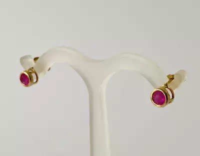 375 9ct Yellow Gold 3mm Round Ruby Stud Earring Brand New Pairs • £44.99