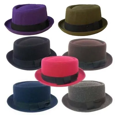 FEDORA GANGSTER ROLL UP DERVY  Round Top FEDORA BUCKET HAT MEN WOMEN CAP • $16.99