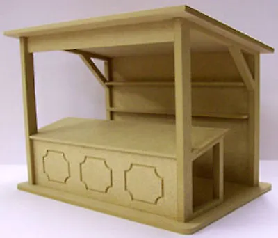 Standard Flat Pack MDF Market Stall Kit Tumdee 1:12 Scale Dolls House Miniature • £24