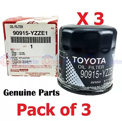 Genuine Corolla Fielder NZE164 NZE161 NKE165 1.5 Oil Filter Pack X3 Ref Z386 • $55.66