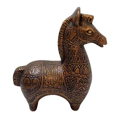 $30 • Buy Vintage Rolene Ceramic Studio Bitossi Style Bronze Color Horse Figure