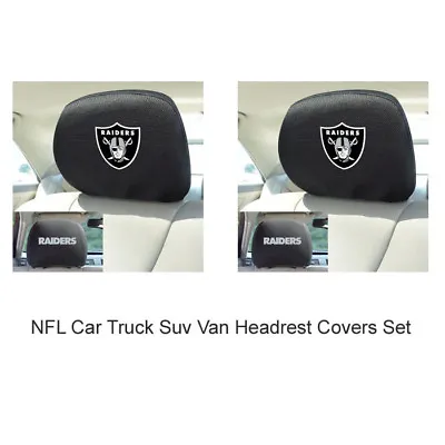 New 2pc NFL Oakland Raiders Automotive Gear Car Truck Headrest Covers Set • $19.83