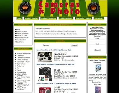 DIGITAL CAMERA STORE - Make Money With Your Own E-Commerce Website • $34.95