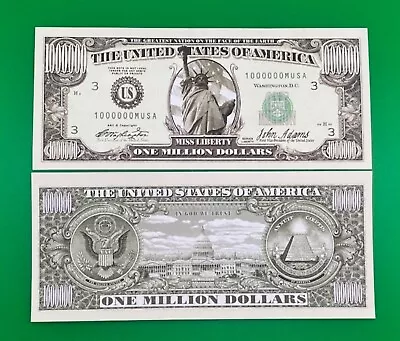 Traditional One Million Dollar Bill Novelty Money Realistic SHIPS FREE • $1.99