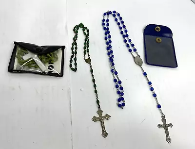 Vintage Rosary Beads Catholic Religious Christianity Lot Of 3 • $19.43