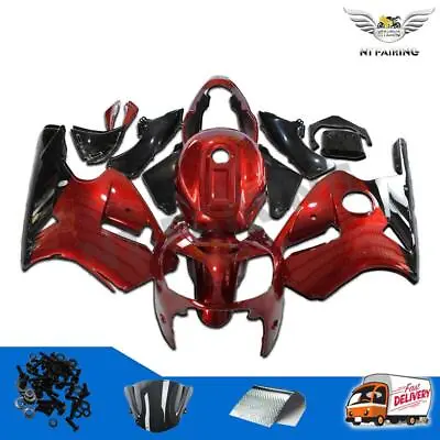 WOO Injection Red ABS Plastic Fairing Kit Fit For Kawasaki 2000-2001 ZX12R A001 • $429.99