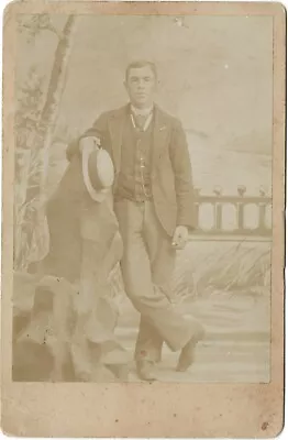 Cabinet Photo Of An Attractive 19 Year Old Man 1894 - Named • $9.99