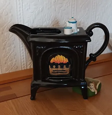 £20 • Buy Rare Vintage Park Rose Bridlington Pottery Jug Fireplace With Cats In Basket