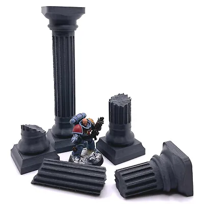 Roman Doric Columns Collapsed Damaged 28mm Scale Wargaming Terrain Scenery Greek • £8.49