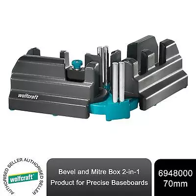 Wolfcraft® Bevel & Mitre Box - The 2-in-1 Solution For Precise Baseboards • £37.49