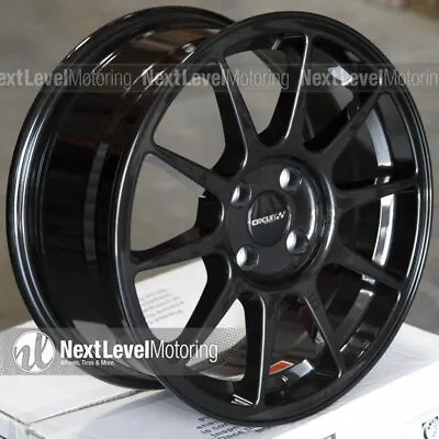 Circuit CP23 16x7 4-100 +35 Gloss Black Wheels Fits Mazda Miata Toyota Yaris • $549.99