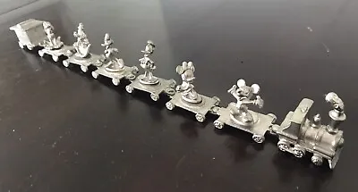 14 Pc Pewter Disney MIckey Minnie Donald Duck Mouse Figurines Train Set • $39.95