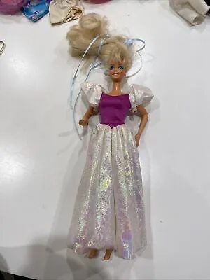Vtg Barbie Doll 1966 Twist N Turn Body Malaysia Mattel Purple Dress • $49.99