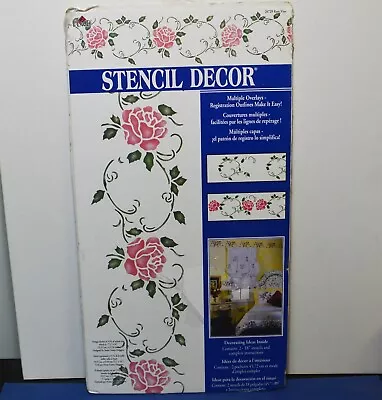 PLAID STENCIL DECOR Wall Stencil ROSE VINE Num. 26729 NEW • $12.35
