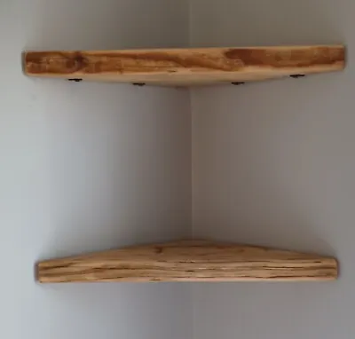 £17 • Buy Large Reclaimed Rustic Scaffold Corner Wooden Floating Shelves 