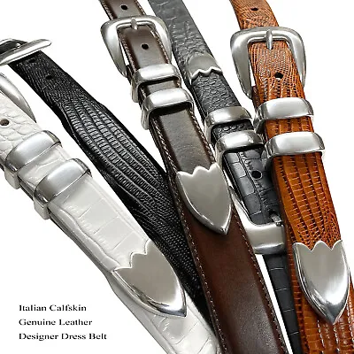 Men's Belts Italian Calfskin Genuine Leather Designer Golf Dress Belt • $36.95