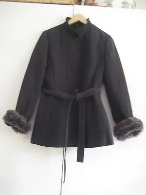 £50 • Buy Caroline Charles London Black Slightly Quilted Cotton Blend Jacket, UK 10