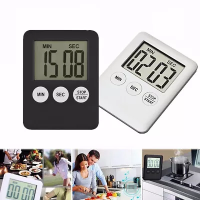 Magnetic Square LCD Digital Timer Kitchen Cooking Countdown Alarm Clock Tools 80 • $7.43