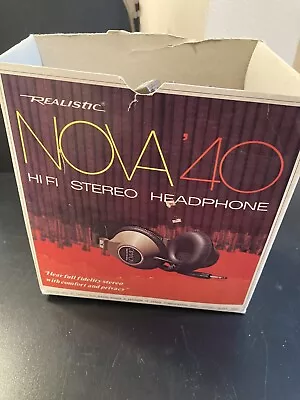 $38 • Buy Realistic Nova 40 Vintage Stereo Headphones Radio Shack Circa 1989 TESTED WORKS!
