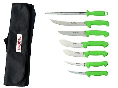 7PC Professional Butchers Knife Set Boning Skinning Steak Honing • $269.99