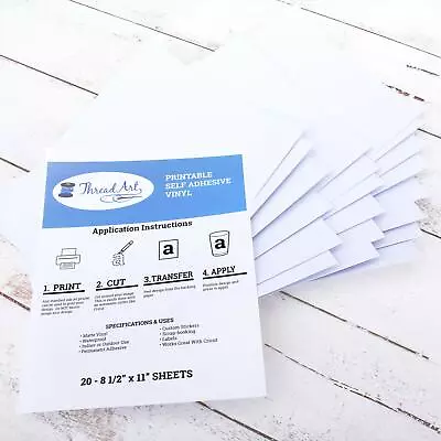 Printable Sticker Vinyl For Inkjet & Laser Printers (Matte) White | Waterproof • $13.98