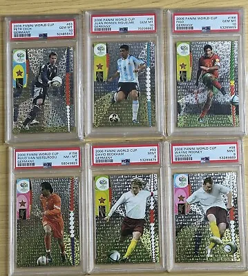 2006 Panini World Cup PSA Foil Complete Set Ronaldo Beckham Zlatan Zidane Etc • $1250